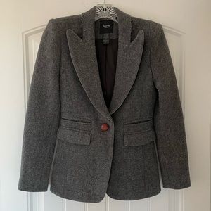 Smythe Grey Wool Blazer Jacket Size 2